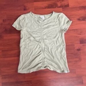 Green Ambercrombie Kids Ruched Shirt